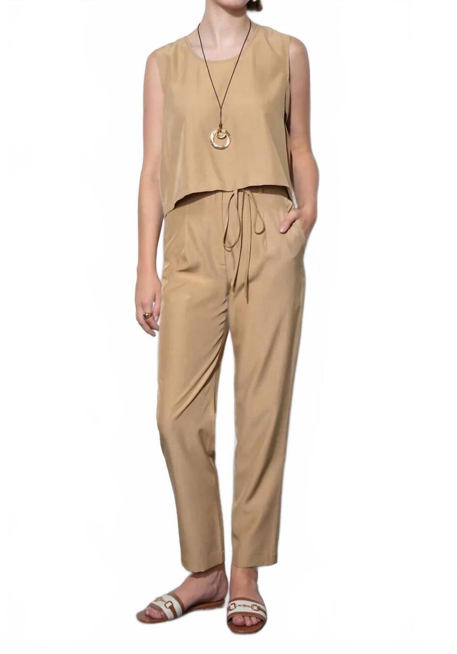 NEW GREYLIN alice tie belt pants in tan